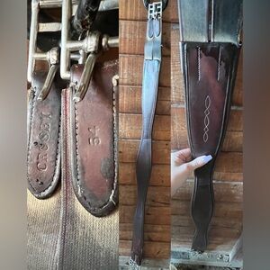 Crosby girth, size 54. Leather girth horse tack. Hunter jumper show jumping